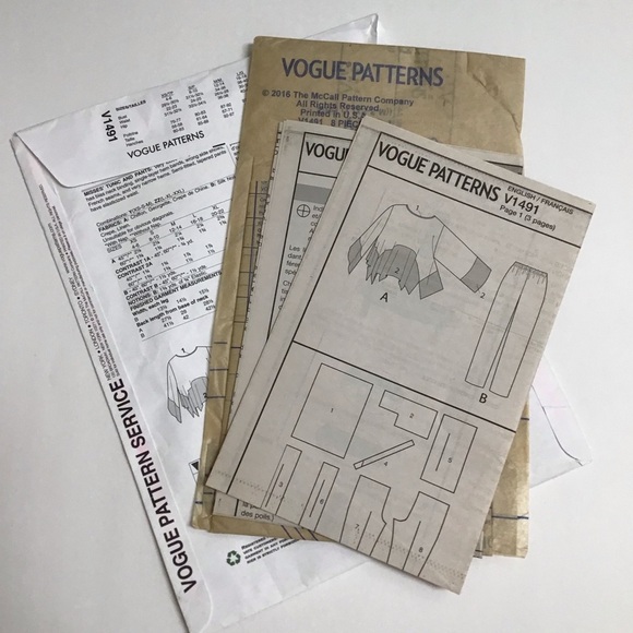 Vogue Zandra Rhodes Designer Sewing Pattern 1491 Tunic Pants Xsm-Med 4-14 FF UC - Picture 2 of 4